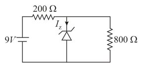The reverse breakdown voltage of Zener diode is 5.6V in the given ...