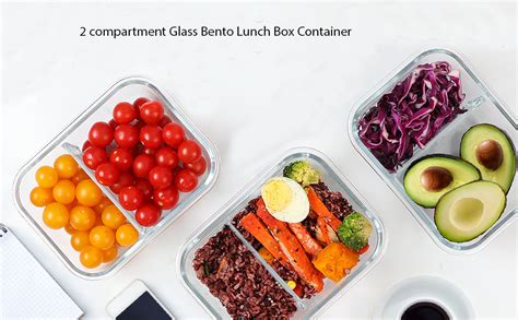 Buy VISMII Office Bento Lunch Box Set | Glass Pickle Box | Safety Lock ...