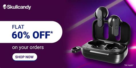 Skullcandy Coupon Codes: FLAT 70% + 10% OFF Discount