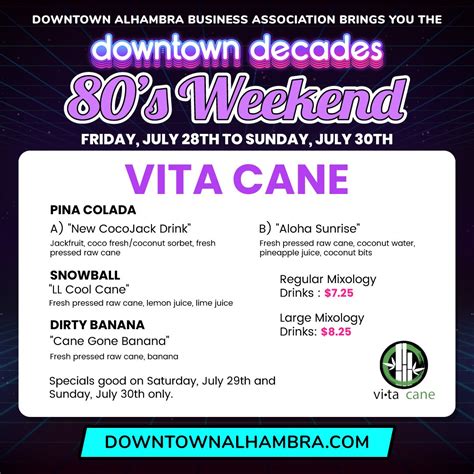 DOWNTOWN DECADES: 80'S COSTUME PARTY & WEEKEND! — Downtown Alhambra