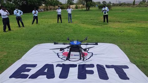 Drone covers 20 kms in 30 minutes to deliver frozen food in Gurugram ...