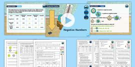Year 6 Negative Numbers Teaching Pack (teacher made)