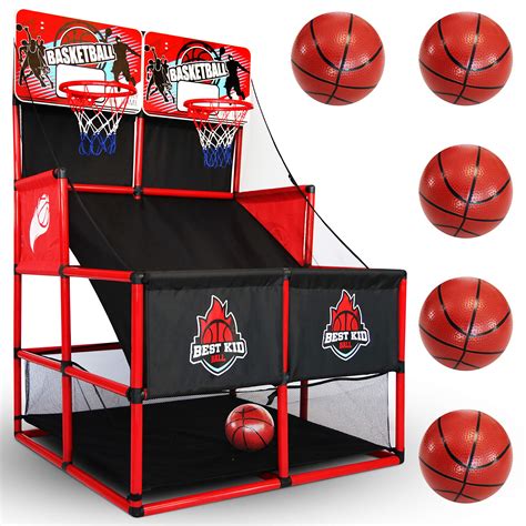 BESTKID BALL Indoor Basketball Game - Double Shot Basketball Arcade ...