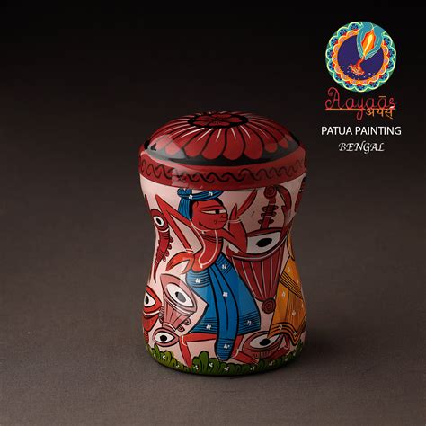 Multicolor Bengal Patua Handpainted Stainless Steel Multi Utility ...