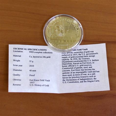 American Mint Fort Knox "History of Gold" Coin | Property Room