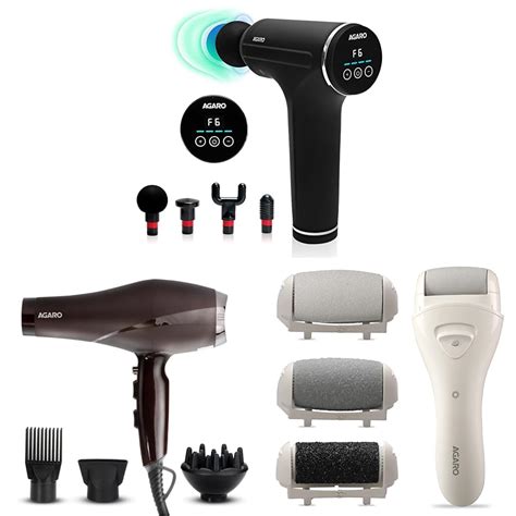 AGARO Galaxy Gun Massager, Black & AGARO HD-1120 2000W AC Professional ...