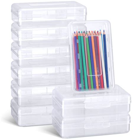 Snapklik.com : Fainne 24 Pack Pencil Boxes For School Clear Plastic ...