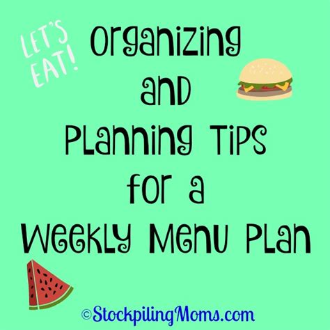 Weekly Menu Planning 的图像结果