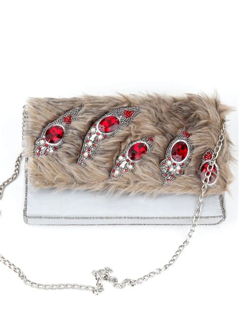 Buy Light Grey Feather Sling Bag – Odette