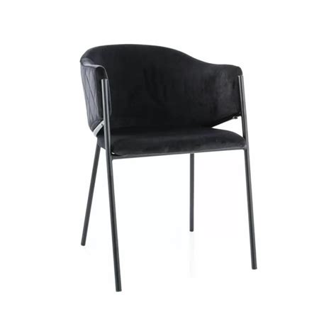 Krzesło tapicerowane BONO VELVET czarne | home&you