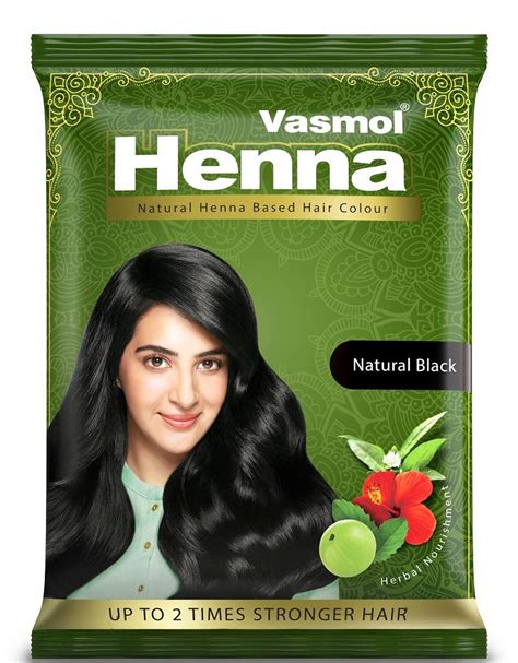Buy Vasmol Natural Henna Based Hair Colour, 10 gm ( Natural Black ...