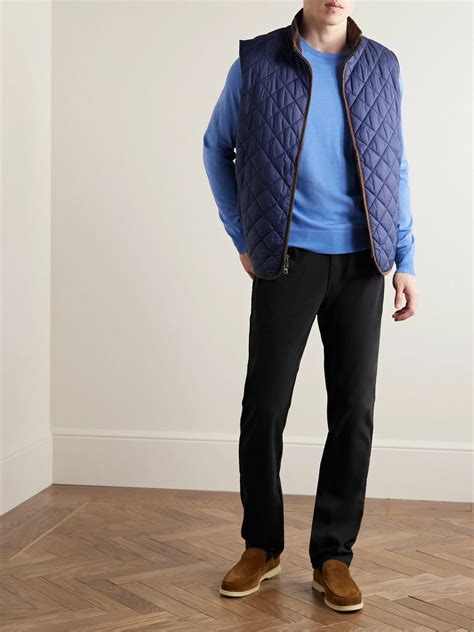 Peter Millar - Excursionist Flex Merino Wool-Blend Sweater - Blue Peter ...
