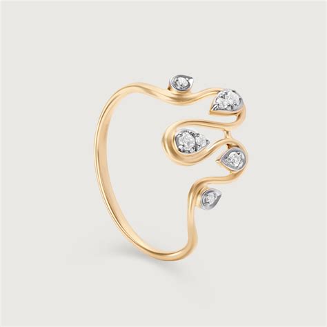 Harmony River 14 Kt Gold & Diamond Ring
