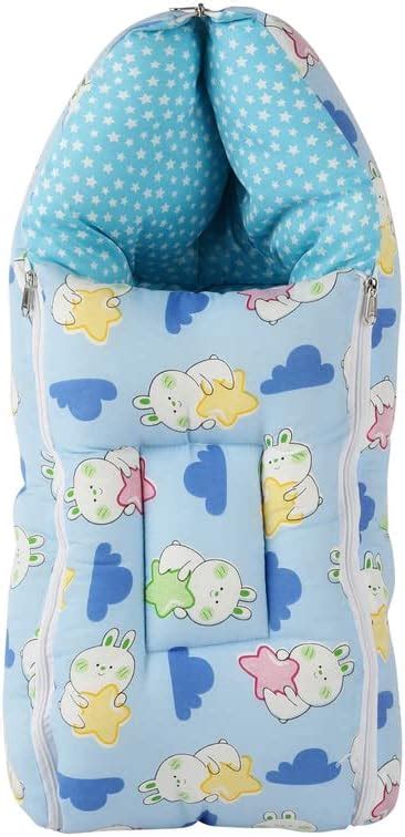 VOIDROP Printed Blue 3 in 1 Baby Sleeping Bag & Carry Nest | Cotton ...