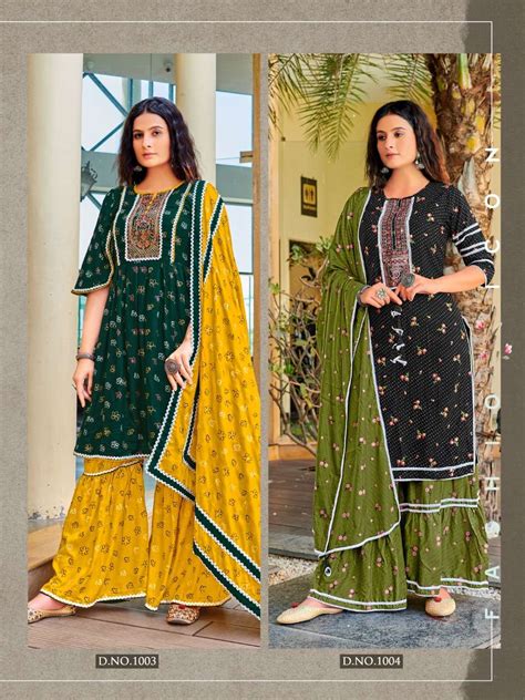 Art Riddhs Present Heer Zaara collection of kurti sharara and Dupatta