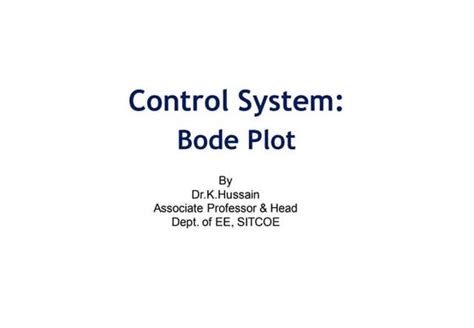 Draw the Bode Plot Control System 2nd 的图像结果