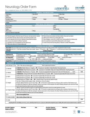 Fillable Online NEUROLOGY START FORM Fax Email Print - pdfFiller
