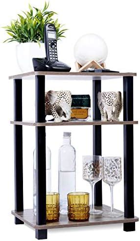 STAR WORK-3-Tier End Table Turn-N-Tube End Table Corner Display Rack ...