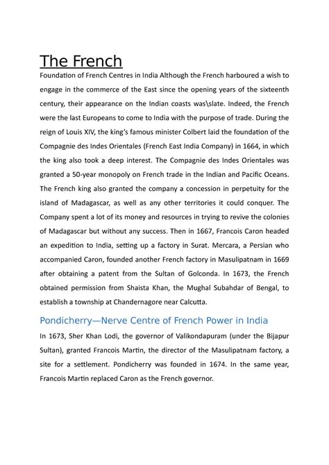 The French - The French Foundation of French Centres in India Although ...