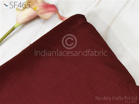 80gsm Maroon Indian Pure Silk Fabric by the yard Mulberry Silk Home de ...