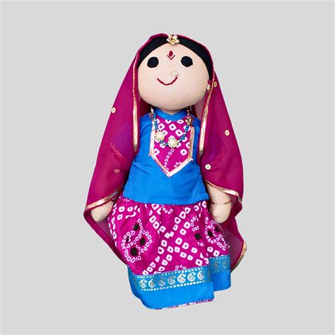 BASANTHI (Ghagra Choli) - Traditional Rajasthani Handmade Fabric Doll ...