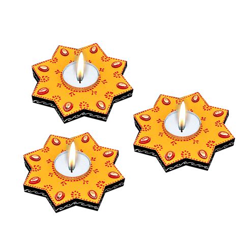 Handmade Tea Light Candle Holders With Candles And Permium Chocolate ...