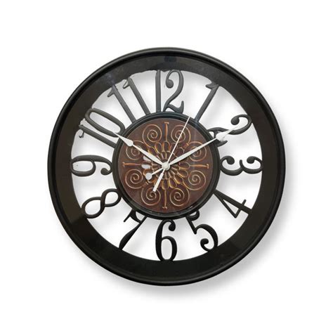 ACRYLIC 14-INCH SPHERICAL BLACK WALL CLOCK – SUREKH DECOR