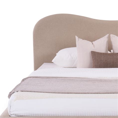 Buy Ripple Boucle King Size Bed in Oak Brown Fabric | Durian