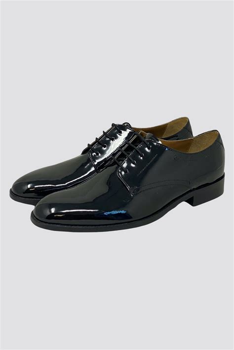 Racing Green Ayrton Black Derby Shoes