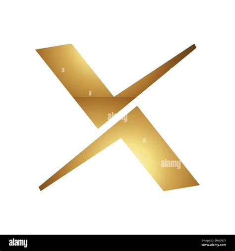 Golden Letter X Symbol on a White Background - Icon 4 Stock Vector Image & Art - Alamy - Letter X Symbol
