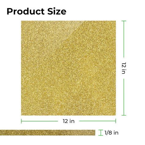 Buy xTool Selected Gold Glitter Opaque Glossy Acrylic Sheets, 12 x 12 ...