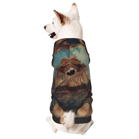 Fotbe Tree Meditating Golden Retriever Print Small Dog Sweater Hoodies ...