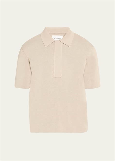 Jil Sander Men's Knit Polo Shirt - Bergdorf Goodman