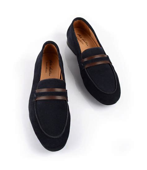 Pelle Santino - Luca Loafers - Blue Suede – The Dapper Man