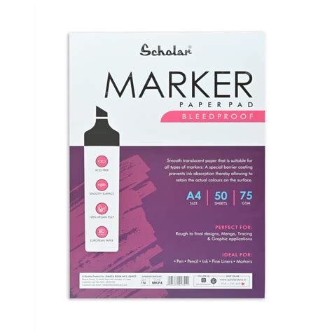 Scholar Marker Paper Pad A4 50Sheets 75Gsm – PAPERQUIRKS STATIONERY