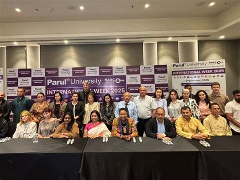 International Week 2025 organized at Parul University, leaders from ...