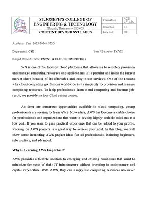 CCS335 Cloud Computing Syllabus - CCS335 CLOUD COMPUTING L T P C 2 0 2 ...