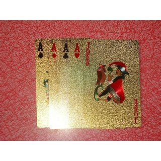Buy 99.9 24K Gold Plated Playing Cards Without Wooden Box Online @ ₹299 ...