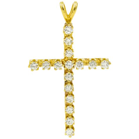 Cartier Fancy Yellow Diamond Gold Cross Pendant at 1stDibs