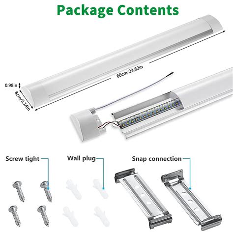 Lintry Led Batten Light Integrated Dimmable Tube Light 2ft 36w ...