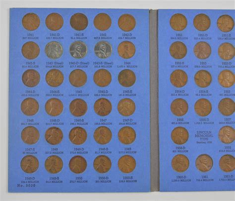 Complete 1941-58 Lincoln Wheat Cent Set - Includes 1943 Steel Cents ...