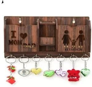 KK FAISHON MOM DAD KEY HOLDER Wood Key Holder Price in India - Buy KK ...