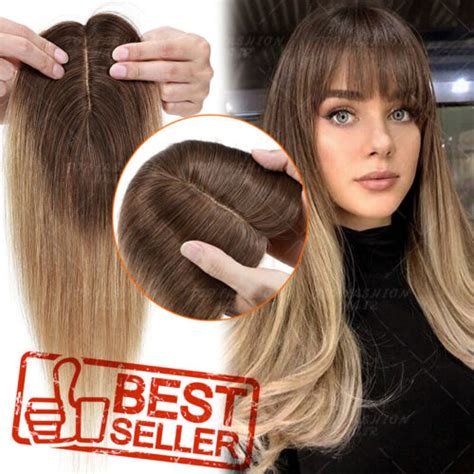 Topper Toupee Hairpiece Real 100% Remy Human Hair | Ubuy India