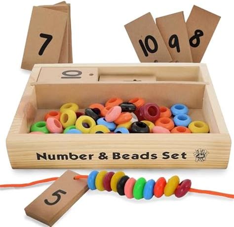 Buy Skillofun Wooden Number & Bead Set | Lacing Activity for Kids ...