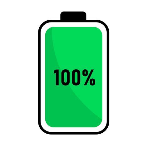 Battery 100 Percent Charged Indicator Icon 33530035 PNG