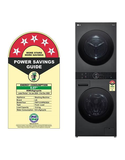 LG 13/10kg WashTower™ Smart Washer Dryer - FWT1310PB | LG IN