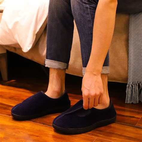 Mens Diabetic Slippers Extra Wide Opening Swollen | Ubuy India