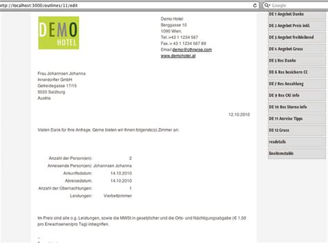 Mehrspachige Hotel E-Mail Vorlagen und Textbausteine