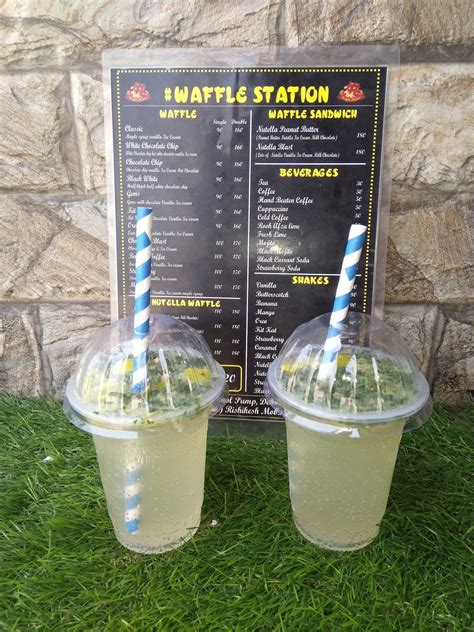 Menu at Waffle station, Rishikesh