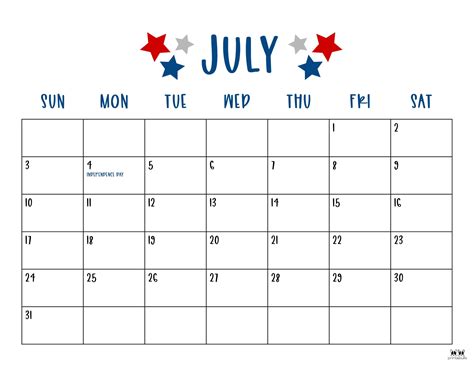 July 2022 Calendars - 33 FREE Printables | Printabulls
